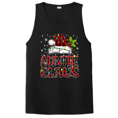 Auntie Claus Christmas Lights Matching Family Xmas Pajama Funny Gift PosiCharge Competitor Tank