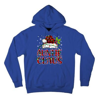 Auntie Claus Christmas Lights Matching Family Xmas Pajama Funny Gift Tall Hoodie