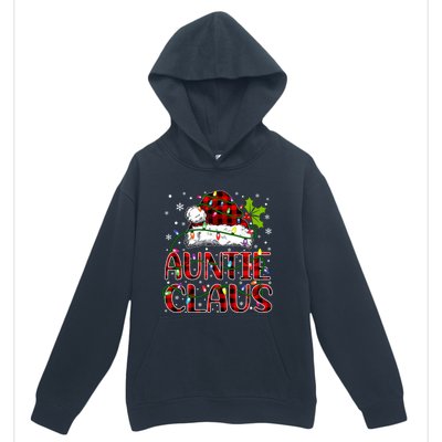 Auntie Claus Christmas Lights Matching Family Xmas Pajama Funny Gift Urban Pullover Hoodie