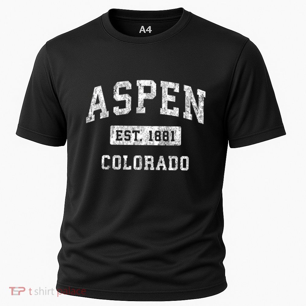 Aspen Colorado Co Vintage Established Sports Design Performance Shirt