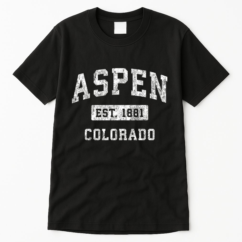 Aspen Colorado Co Vintage Established Sports Design Tall T-Shirt