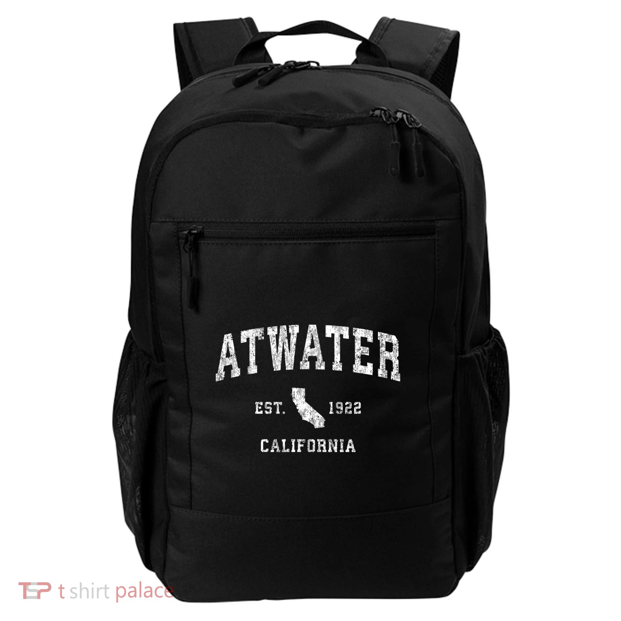Atwater California Ca Vintage Athletic Sports Backpack