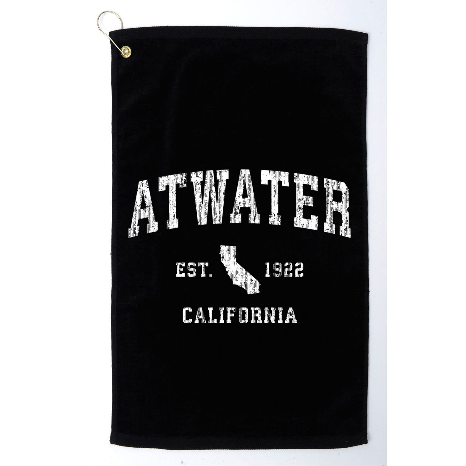 Atwater California Ca Vintage Athletic Sports Golf Towel