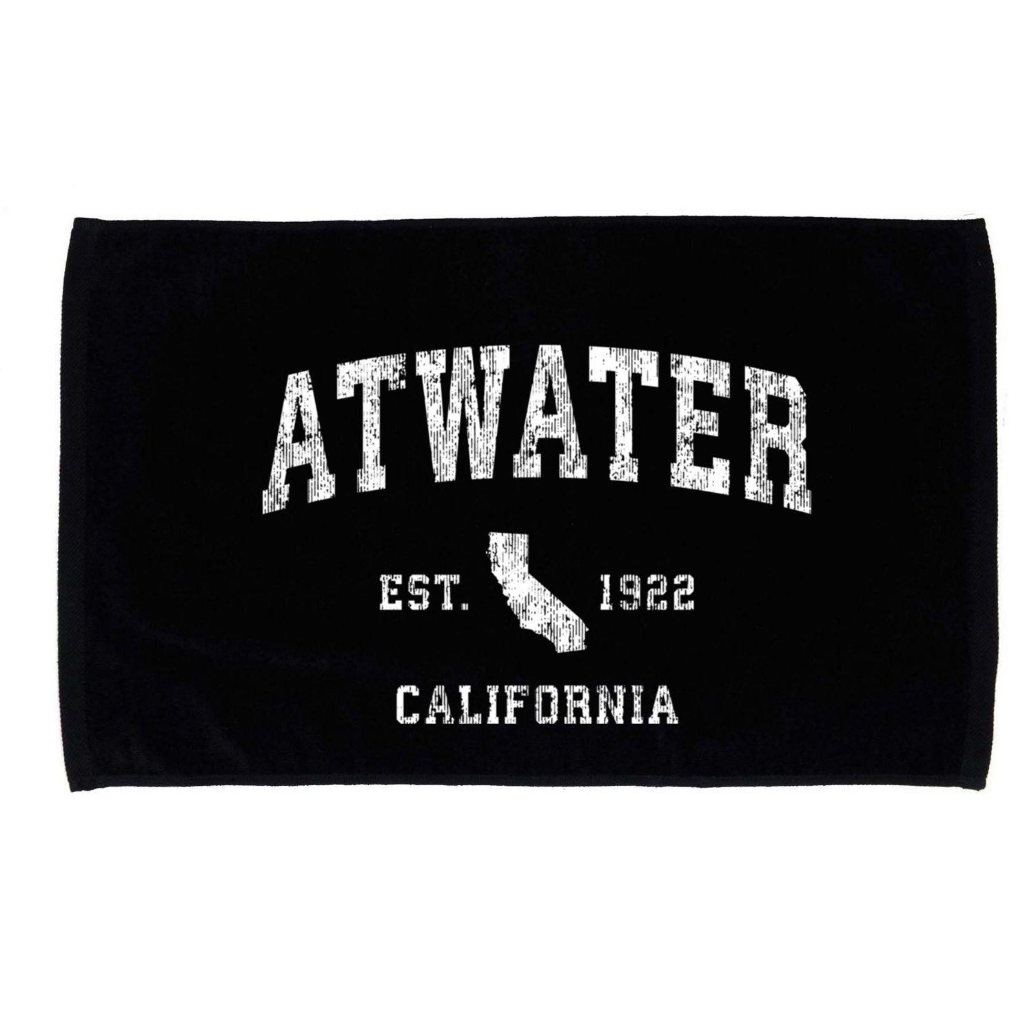 Atwater California Ca Vintage Athletic Sports Microfiber Hand Towel