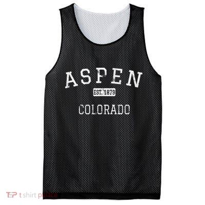 Aspen Colorado Co Vintage Mesh Reversible Basketball Jersey Tank