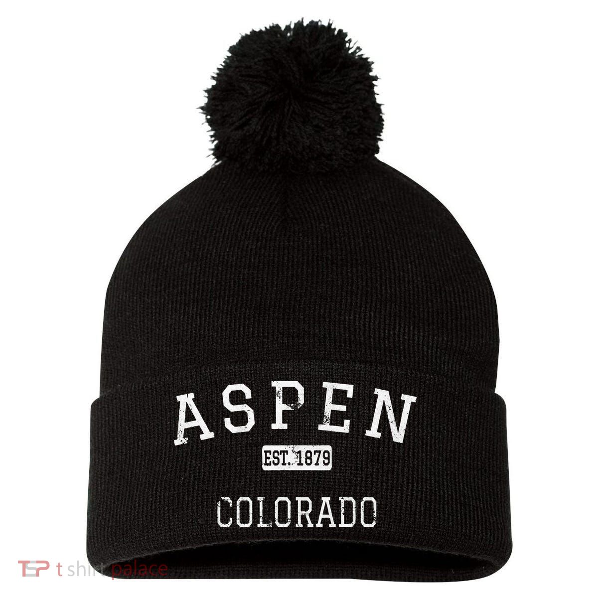 Aspen Colorado Co Vintage Pom Pom 12in Knit Beanie