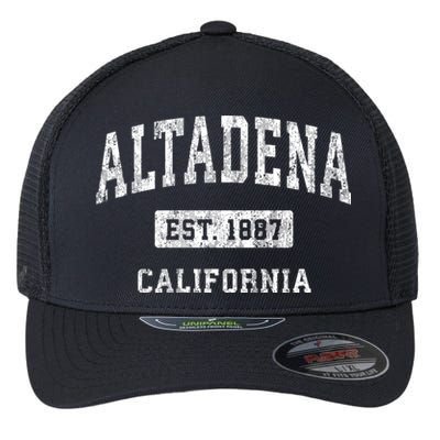 Altadena California Ca Vintage Sports Flexfit Unipanel Trucker Cap