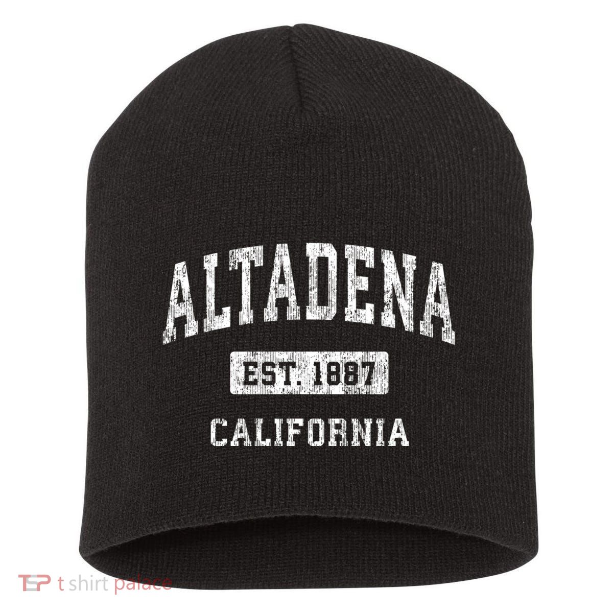 Altadena California Ca Vintage Sports Short Acrylic Beanie