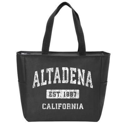 Altadena California Ca Vintage Sports Zip Tote Bag