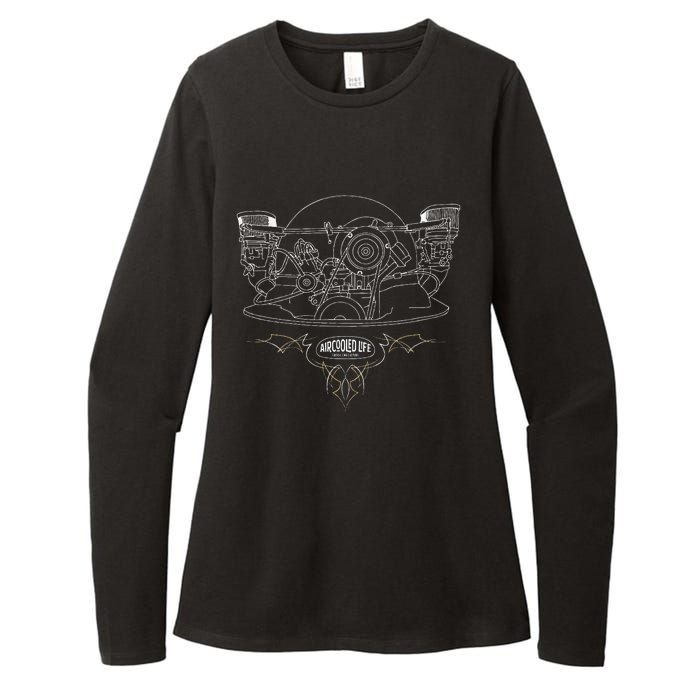 Air Cooled Classic Car Engine Vdub Aircooled Life Womens CVC Long Sleeve Shirt