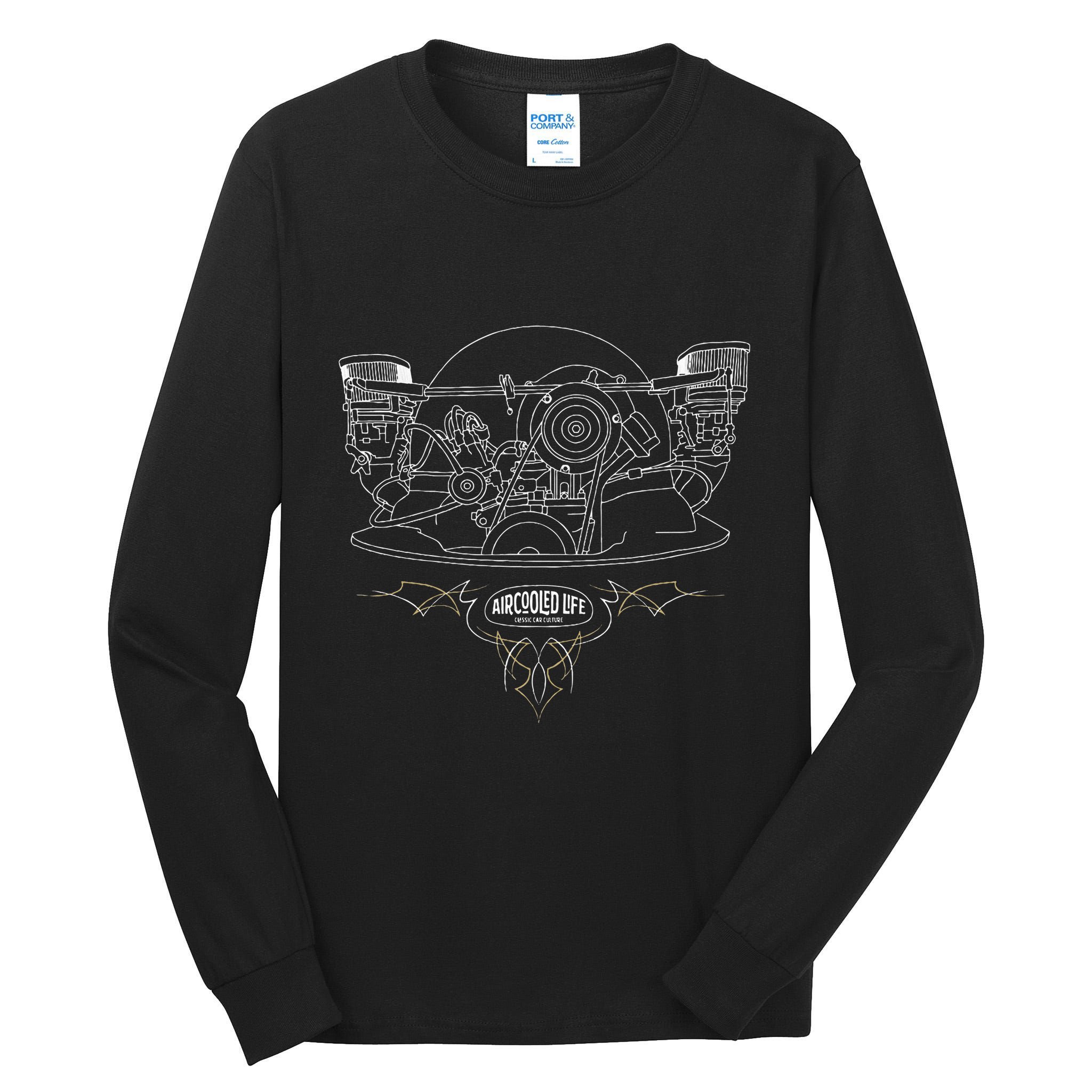 Air Cooled Classic Car Engine Vdub Aircooled Life Tall Long Sleeve T-Shirt