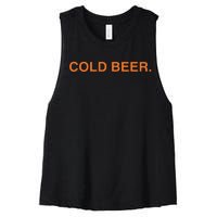 Andrew Chafin Cold Beer Women's Racerback Cropped Tank