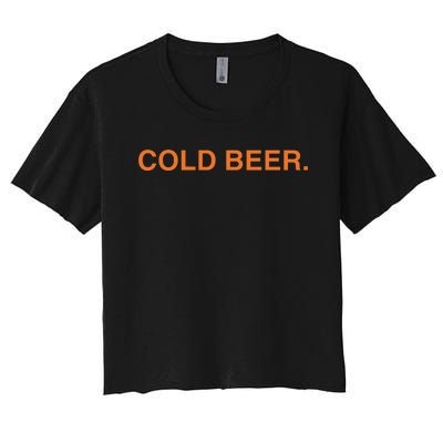 Andrew Chafin Cold Beer Women's Crop Top Tee