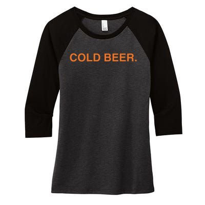 Andrew Chafin Cold Beer Women's Tri-Blend 3/4-Sleeve Raglan Shirt