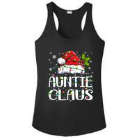 Auntie Claus Christmas Lights Pajama Family Matching Ladies PosiCharge Competitor Racerback Tank