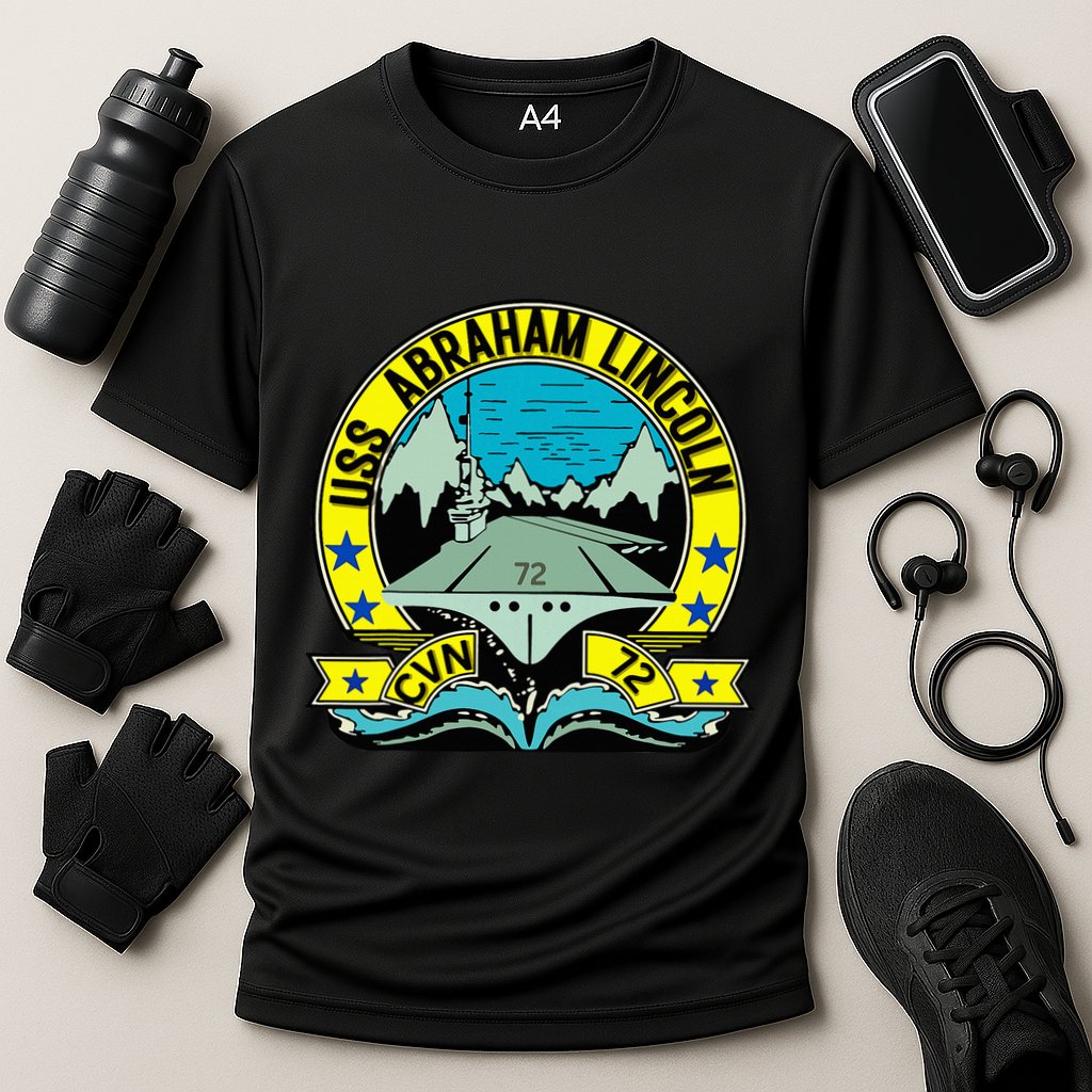 Aircraft Carrier Cvn 72 Uss Abraham Lincoln Cooling Performance Crew T-Shirt