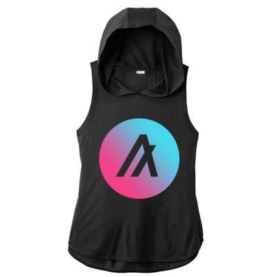 Algorand Crypto Colorful Logo Ladies PosiCharge Tri-Blend Wicking Draft Hoodie Tank