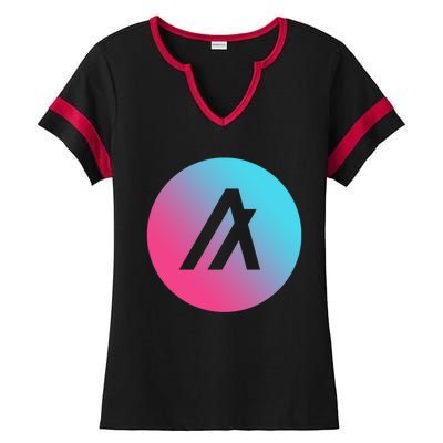 Algorand Crypto Colorful Logo Ladies Halftime Notch Neck Tee