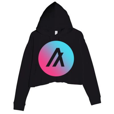 Algorand Crypto Colorful Logo Crop Fleece Hoodie