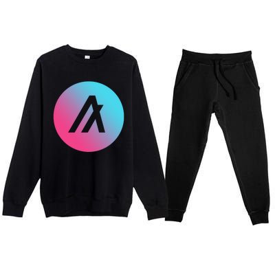 Algorand Crypto Colorful Logo Premium Crewneck Sweatsuit Set