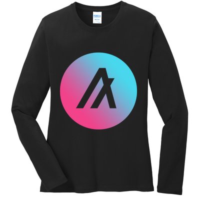 Algorand Crypto Colorful Logo Ladies Long Sleeve Shirt