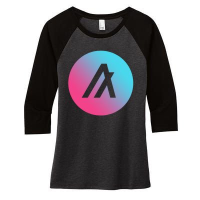 Algorand Crypto Colorful Logo Women's Tri-Blend 3/4-Sleeve Raglan Shirt