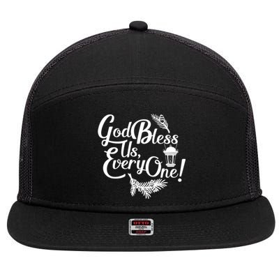 A Christmas Carol Charles Dickens God Bless Us Everyone Gift 7 Panel Mesh Trucker Snapback Hat