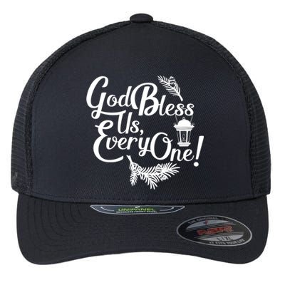 A Christmas Carol Charles Dickens God Bless Us Everyone Gift Flexfit Unipanel Trucker Cap