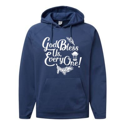 A Christmas Carol Charles Dickens God Bless Us Everyone Gift Performance Fleece Hoodie