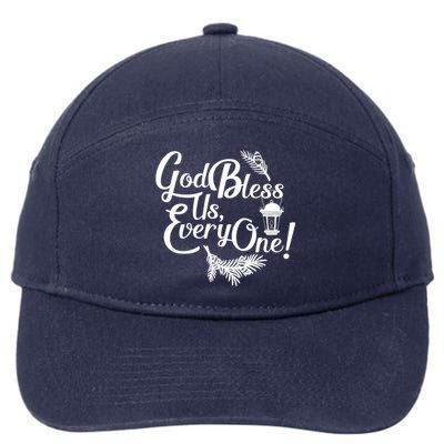 A Christmas Carol Charles Dickens God Bless Us Everyone Gift 7-Panel Snapback Hat