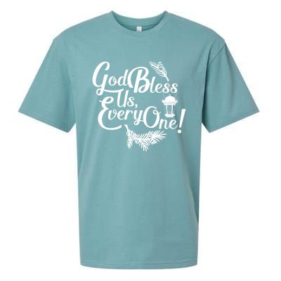 A Christmas Carol Charles Dickens God Bless Us Everyone Gift Sueded Cloud Jersey T-Shirt