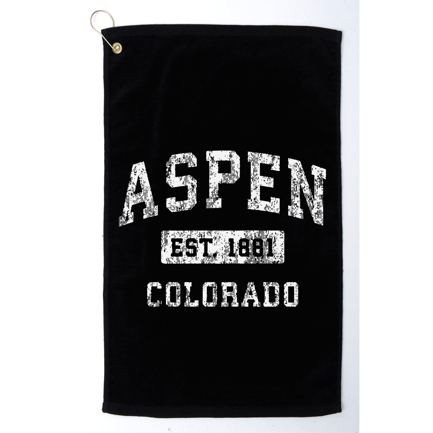 Aspen Colorado Co Vintage Established Golf Towel