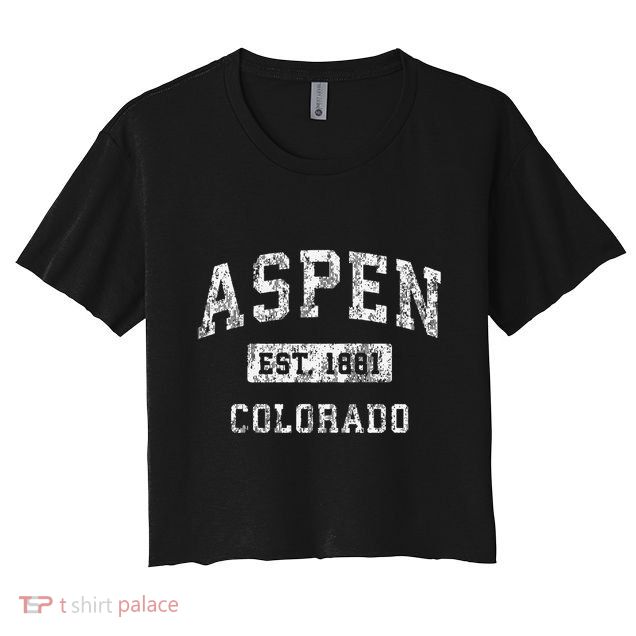 Aspen Colorado Co Vintage Established Crop Top