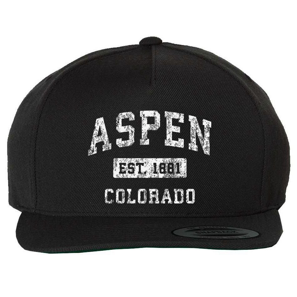 Aspen Colorado Co Vintage Established Wool Snapback Cap