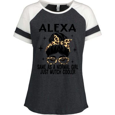 Alexa Costume Cute Definition Personalized Name Alexa Great Gift Enza Ladies Jersey Colorblock Tee