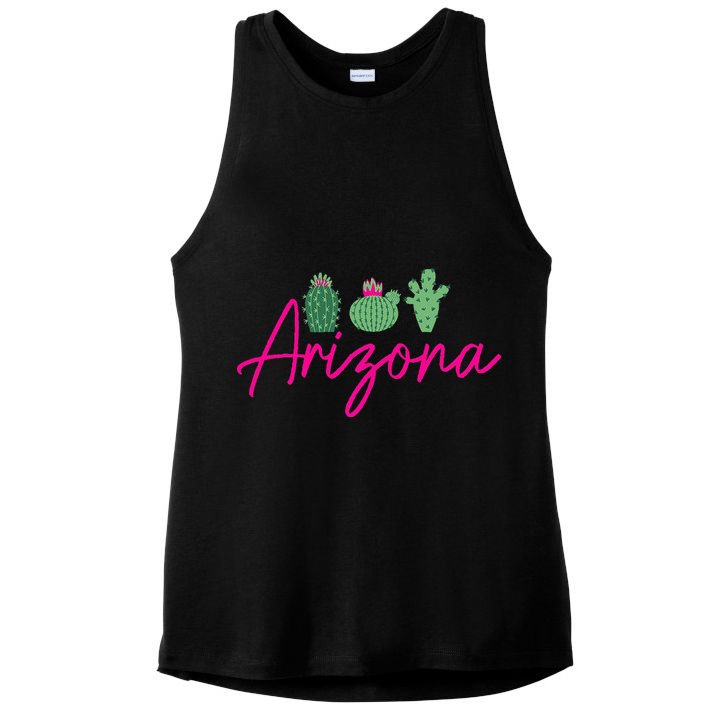 Arizona Cactus Cute AZ Pride Ladies PosiCharge Tri-Blend Wicking Tank