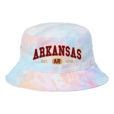 Arkansas Classic Collegiate Varsity Style Cozy Arkansas Tie Dye Newport Bucket Hat