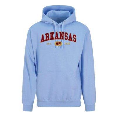 Arkansas Classic Collegiate Varsity Style Cozy Arkansas Unisex Surf Hoodie