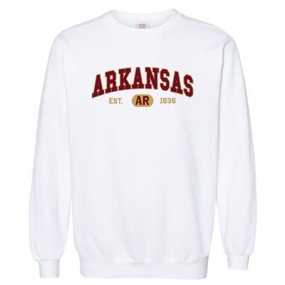 Arkansas Classic Collegiate Varsity Style Cozy Arkansas Garment-Dyed Sweatshirt