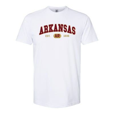 Arkansas Classic Collegiate Varsity Style Cozy Arkansas Softstyle CVC T-Shirt