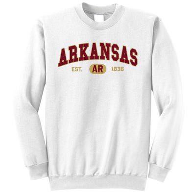 Arkansas Classic Collegiate Varsity Style Cozy Arkansas Sweatshirt