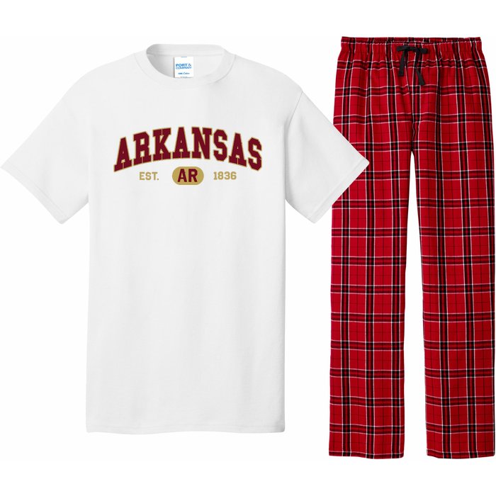 Arkansas Classic Collegiate Varsity Style Cozy Arkansas Pajama Set