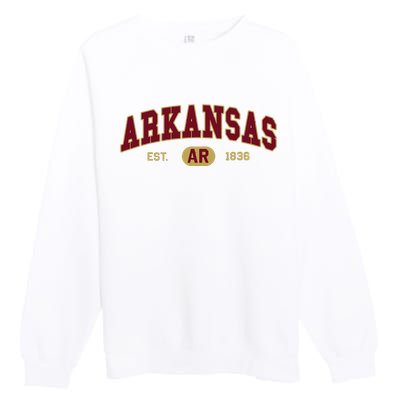 Arkansas Classic Collegiate Varsity Style Cozy Arkansas Premium Crewneck Sweatshirt