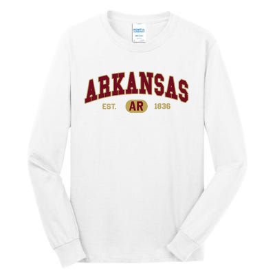 Arkansas Classic Collegiate Varsity Style Cozy Arkansas Tall Long Sleeve T-Shirt