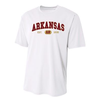 Arkansas Classic Collegiate Varsity Style Cozy Arkansas Performance Sprint T-Shirt