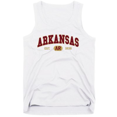 Arkansas Classic Collegiate Varsity Style Cozy Arkansas Tank Top