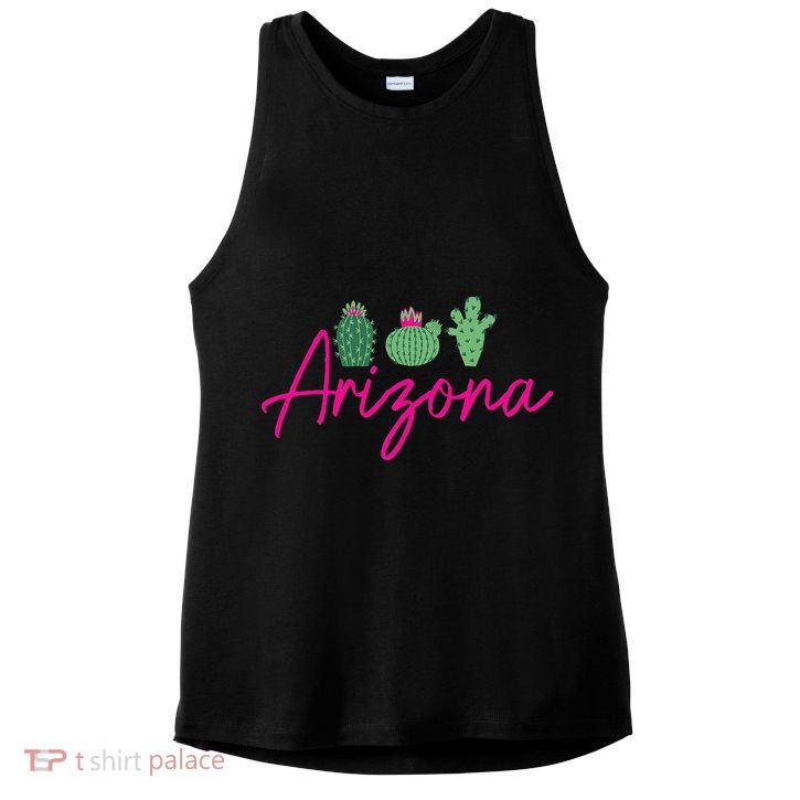 Arizona Cactus Cute AZ Pride Ladies PosiCharge Tri-Blend Wicking Tank