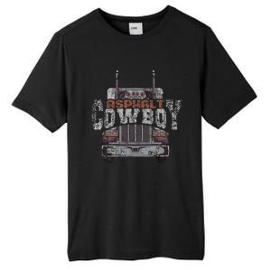 Asphalt Cowboy Cool Truck Driver Design Trucker Tall Fusion ChromaSoft Performance T-Shirt