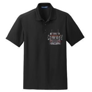 Asphalt Cowboy Cool Truck Driver Design Trucker Dry Zone Grid Polo