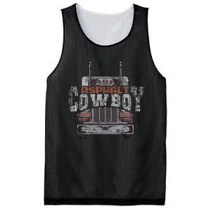 Asphalt Cowboy Cool Truck Driver Design Trucker Mesh Reversible Basketball Jersey Tank